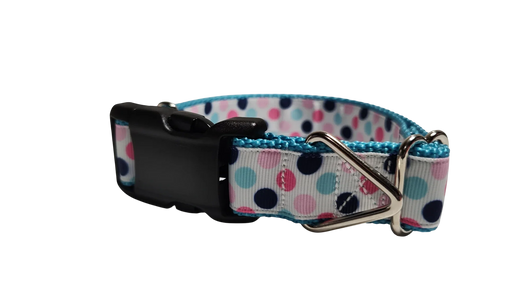 Polka Dots Pattern Nylon Dog Collar
