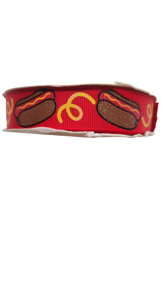 Hot Dogs Nylon Dog Collar