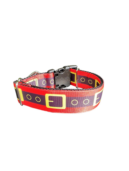 Coleira de Nylon para Cachorro "Cinto do Papai Noel" - 3,8cm de Largura