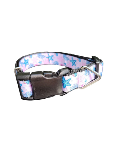 Starfish and Snails Nylon Dog Collar