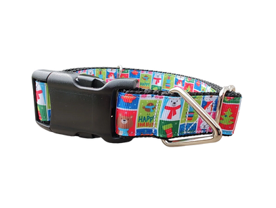 Christmas Cards Nylon Dog Collar