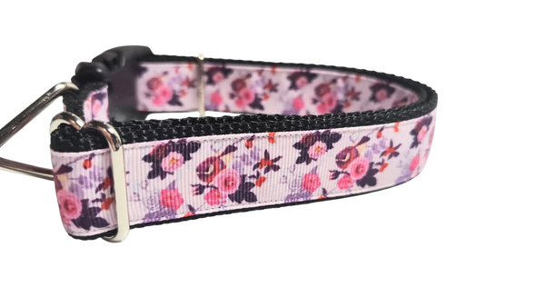 Birds and Flowers Nylon Dog Collar