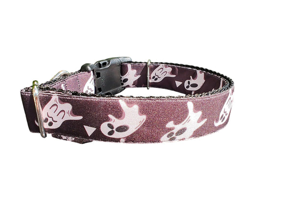 Moody Ghosts Nylon Dog Collar