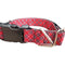 Coleira de Nylon Xadrez Vermelho / Rosa para Cães - Natal