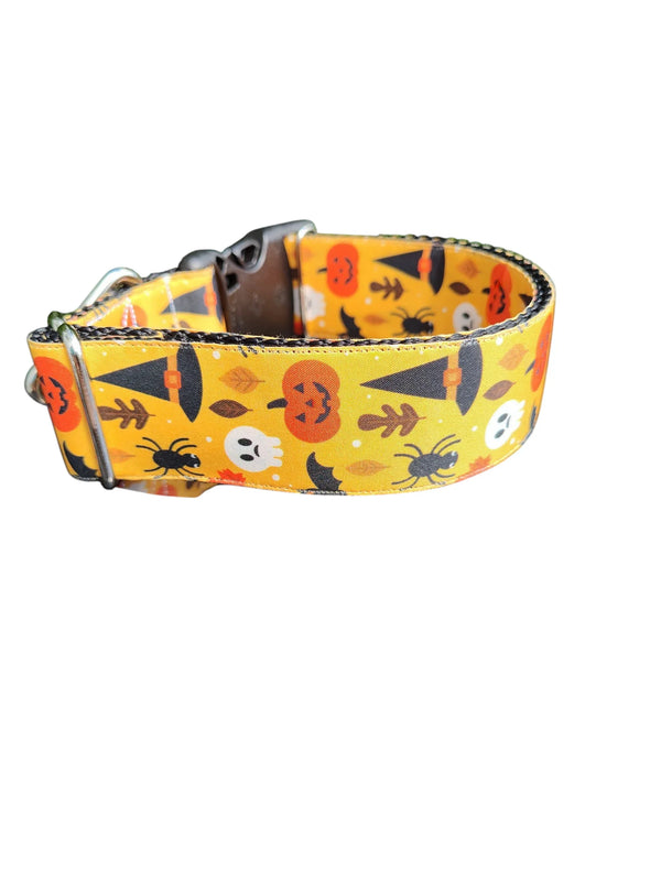 Spooky Night Nylon Dog Collar 1.5" - Made in USA
