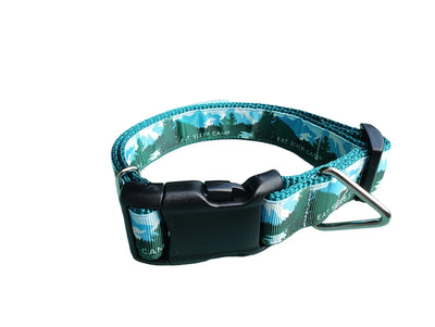 Coleira e Guia de Nylon Super Resistente Eat, Sleep, Camp para Cães