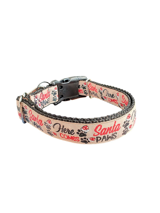 Coleira de Nylon para Cachorros Santa Paws