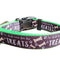 Coleira de Nylon Verde Neon para Cães Here For The Treats MD, LG, XL, Guia