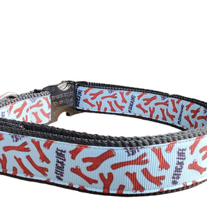 # Stick Life Black Nylon Dog Collar MD, LG, XL, Leash