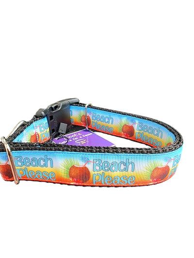 Coleira para Cães de Nylon Beach Please