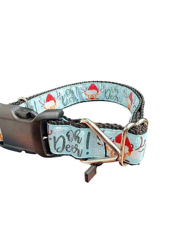 Oh Deer! Nylon Dog Collar