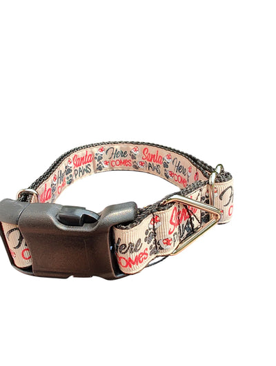 Coleira de Nylon para Cachorros Santa Paws