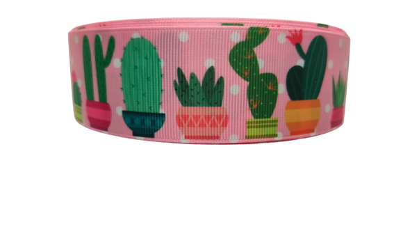 Coleira para Cães de Nylon de 3,8 cm com Estampa de Cacto