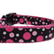 Pink Polka Dots Pattern Nylon Dog Collar
