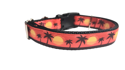 Beach Sunsets Nylon Dog Collar