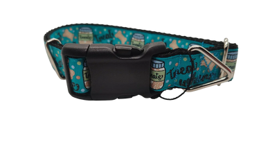 Trato Whore Blue Nylon Dog Collar