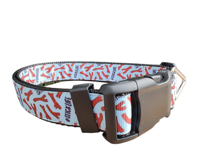 # Stick Life Black Nylon Dog Collar MD, LG, XL, Leash
