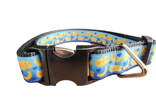 Coleira de Nylon para Cachorro Mac And Cheese MD, GR, XG, Guia
