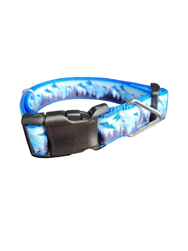 Frosty Mountains Nylon Dog Collar
