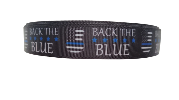 Collar de nailon azul para perros Back the Blue