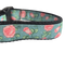 Roses on Blue Nylon Dog Collar
