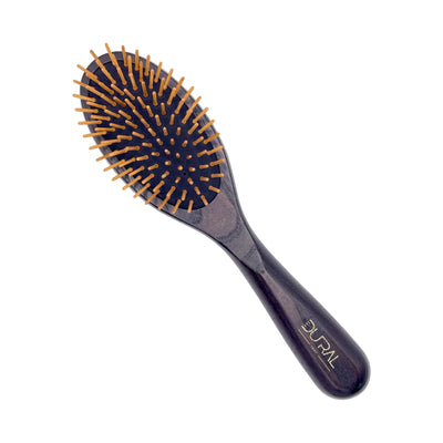 Dural Ash Wood rubber cushion hair brush with wooden pins - Tekeno