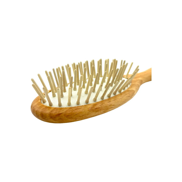 Escova de cabelo de madeira de faia Dural com almofada de borracha e pinos de madeira