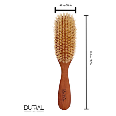 Dural Pear Wood big oval hair brush with natural bristles - Tekeno