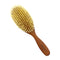 Escova de cabelo Dural de madeira de pereira com cerdas naturais claras - 10 fileiras