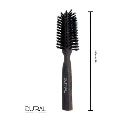 Dural Thermo ash wood half round hair brush with boar bristles - 8 rows - Tekeno