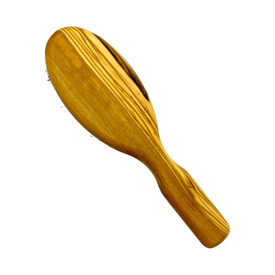 Dural Olive Wood rubber cushion hair brush with boar bristles - Tekeno