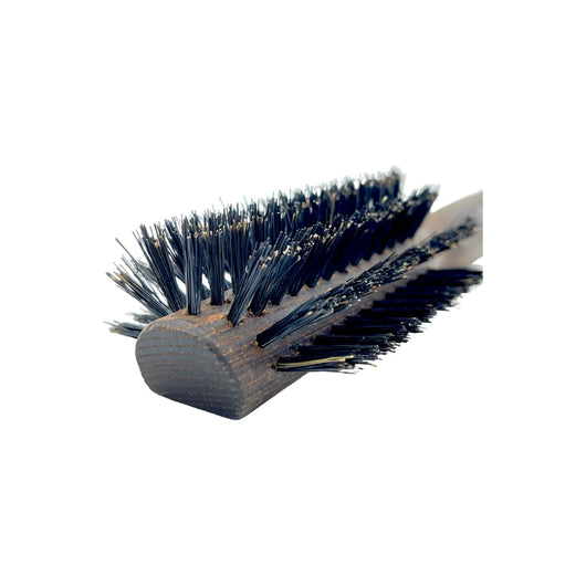 Dural Thermo ash wood half round hair brush with boar bristles - 8 rows - Tekeno