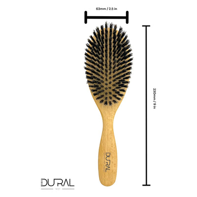 Dural Beech wood hair brush with pure boar bristles - 10 rows - Tekeno