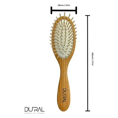 Dural Beech wood rubber cushion hair brush with wooden pins - Tekeno