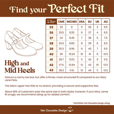 Black Moon Women's Mid Heels Mary Jane