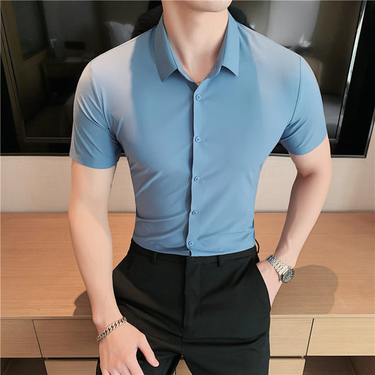 Camisa Casual de Punto Sin Planchado con Caída Perfecta - Image 33