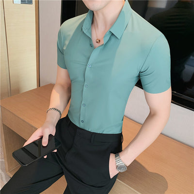 Camisa Casual de Punto Sin Planchado con Caída Perfecta - Image 35