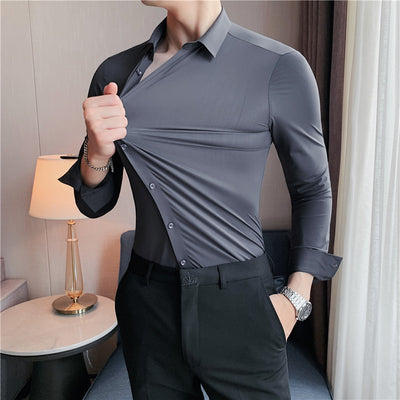 Camisa Casual de Punto Sin Planchado con Caída Perfecta - Image 25