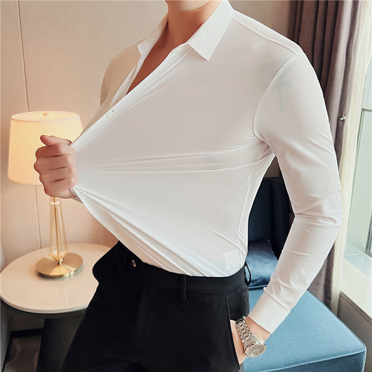 Camisa Casual de Punto Sin Planchado con Caída Perfecta - Image 24