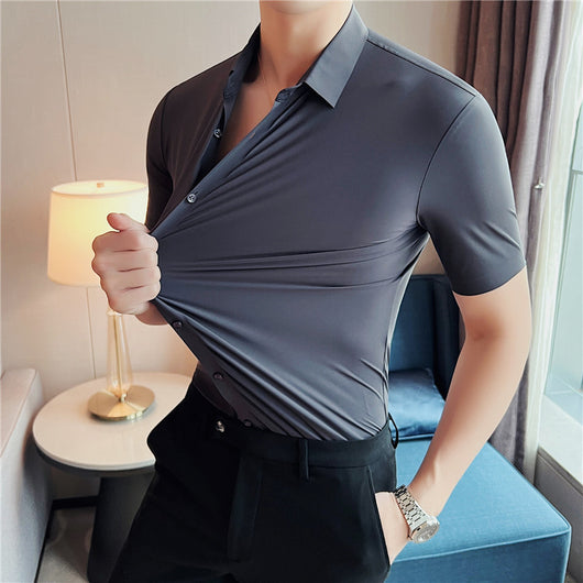 Camisa Casual de Punto Sin Planchado con Caída Perfecta - Image 31
