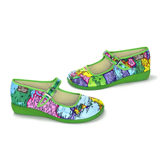 Chocolaticas® Bon Voyage Women's Mary Jane Flat - Tekeno