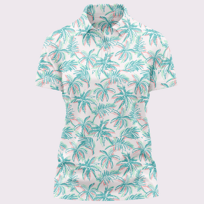 Polo de Golfe Feminina Palmer Ladies (Light) | Neon Palm Tree