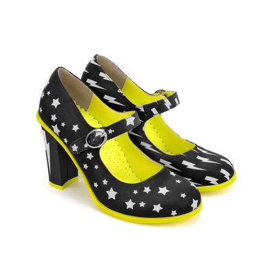 Women's Storm Mary Jane Heels - Bold Celestial Design